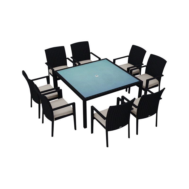 Urbana Outdoor 9 - Piece Dining Set, Cast Silver Sunbrella®