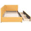 Lit de jour rembourré avec 2 espaces de rangement (lin jaune) - Structure de lit, aucun sommier nécessaire pour un lit simple efficace, espace de vie polyvalent-1054768006