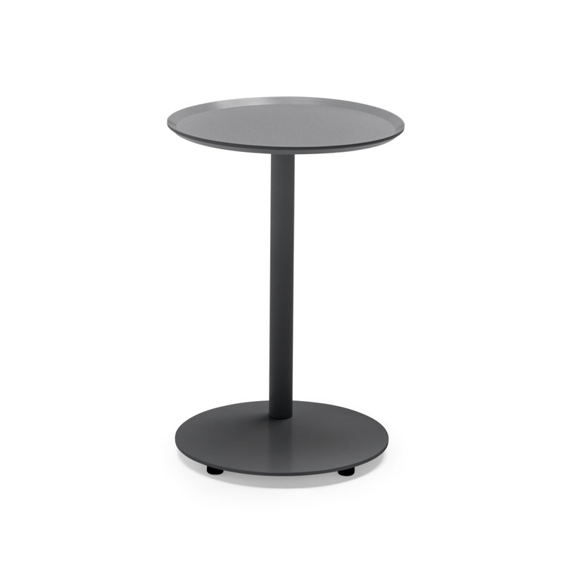 14'' Metal Outdoor Side Table, Charcoal
