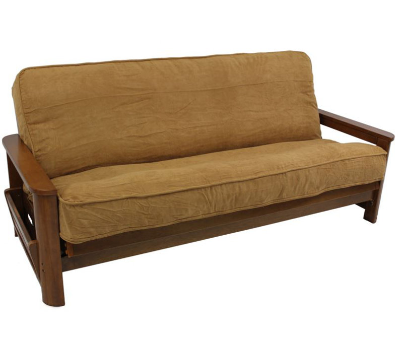 Housse pour futon à coussins carrés/rectangulaires, H 54 po x l 75 po x P 8 po, Citron