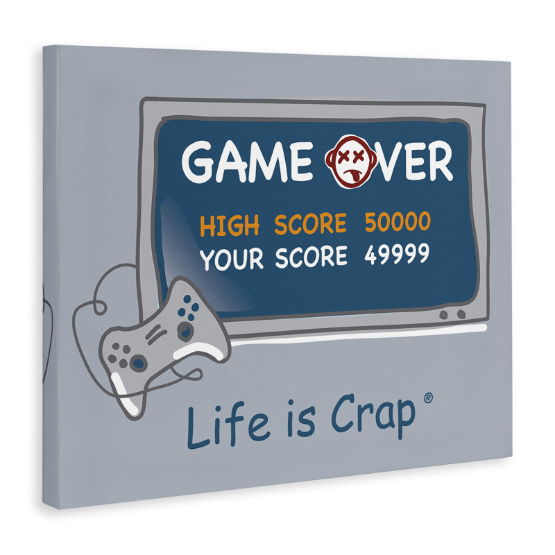 «Close Score Game Over Canvas» par LIC, H 24 po x l 30 po
