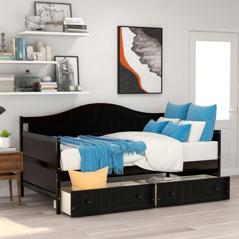 Aprilia Twin Daybed, Espresso, Drawer Included
