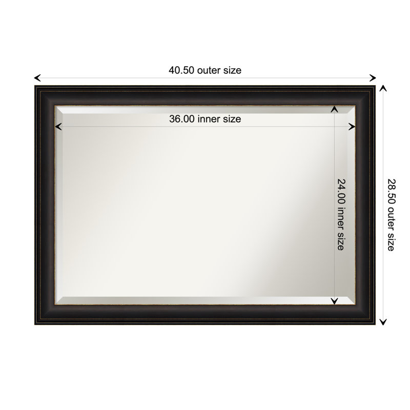 Reshard Wall Mirror, Oil Rubbed Bronze, 29" x 41"
