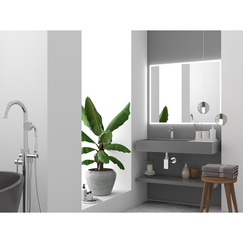 Lavabo de salle de bain mural rectangulaire 36 "avec lavabo gauche et comptoir Juniper - Gris, avec trou pour robinet, Simple