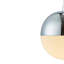 Luminaire suspendu sphérique en forme de sphère à 1 lumière au fini chrome