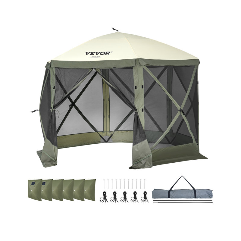 Tent, Green, 228.6cm H x 152.4cm W x 152.4cm D