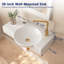 Lavabo de salle de bain mural rectangulaire en porcelaine vitrifiée avec trou de robinet 30 po x 18 po-108608107