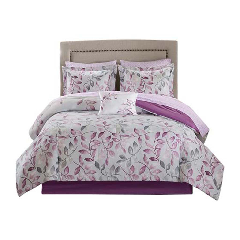 Gracie Mills Amalia 9Piece Floral Comforter Set with Coordinating