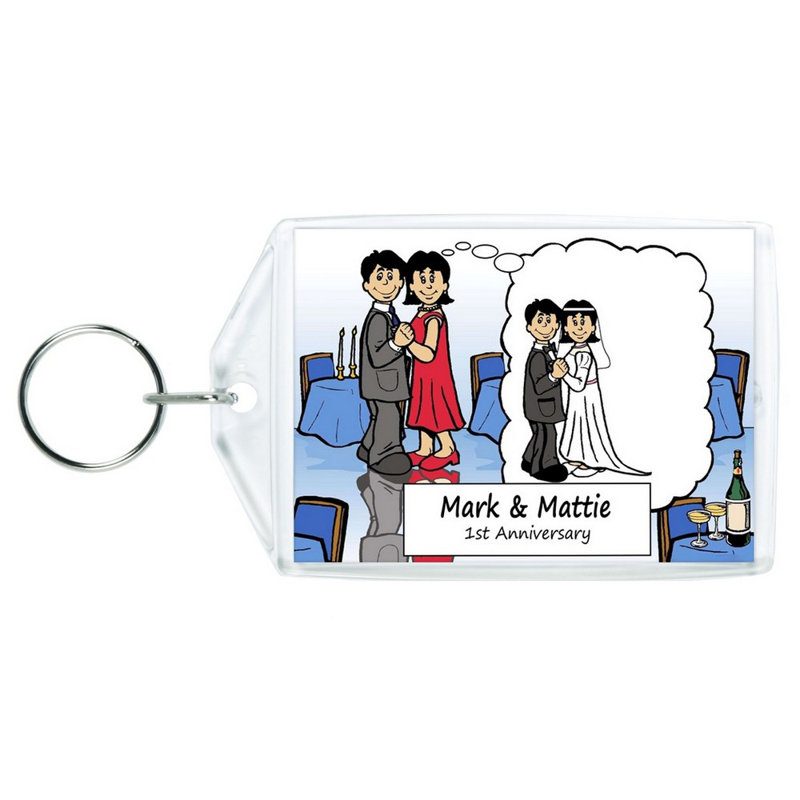 Personalized Anniversary Acrylic Key Chain, Oui