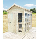 Bronxton 10 x 9 Pressure Treated Tongue And Groove Apex Summerhouse - Potting Shed - Bench