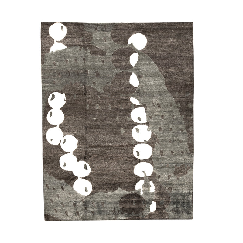 Abstract Area Rug in Brown
