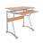 Techni Mobili Compact Computer Desk With Side Shelf And Keyboard Panel, Cherry