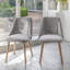 Willow Oak Dining Table Set - 4 Seater - Freya Mist Grey Dining Chairs - Whitewash Legs