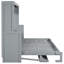 Grand lit gris avec fonction de levage et de bureau hydraulique, peu encombrant, cadre de support de 600 lb, rangement intégré pour le matelas, charnières murales de 10 po, petit design, suggéré-586265224-586265229