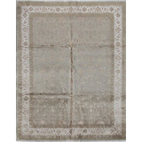 Hand Woven Silk and Wool Oriental Area Rug