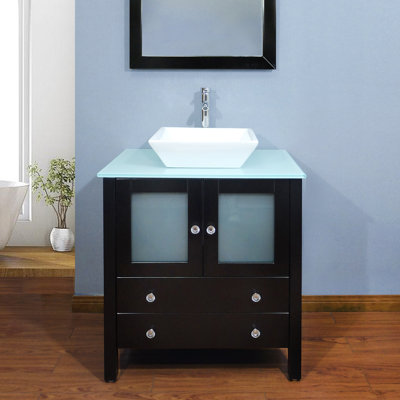 Ensemble de meuble-lavabo simple 30 po avec miroir Damariae