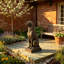 Statue de chien de chasse en résine vintage bronze pour ferme, salon, entrée, table, tablette