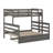 Twin XL Over Queen Bunk Bed With Trundle,  Solid Wood Bunk Bed With Ladder-124896467