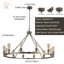 Turco 12 - Light Wagon Wheel Chandelier-1813621330