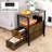 Luisana 24'' End Table, Narrow Side Table with Two Drawers and Built-in Outlets,USB Ports for Small Space