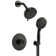 Dual-Function Shower Faucet System, Showerhead and Hand Shower with 5 Spray Settings