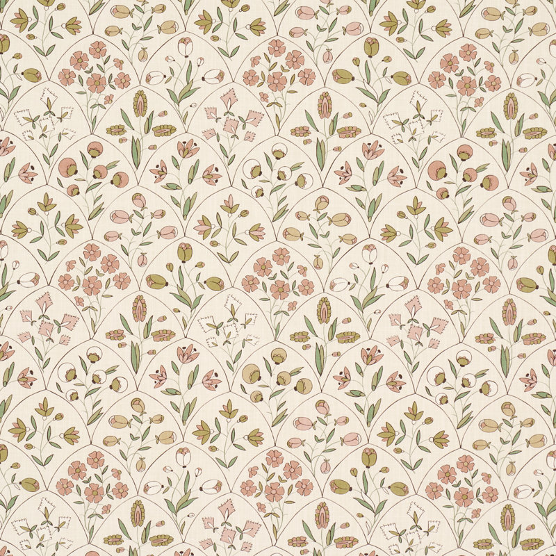 Frances Floral Indoor/Outdoor Fabric, Petal