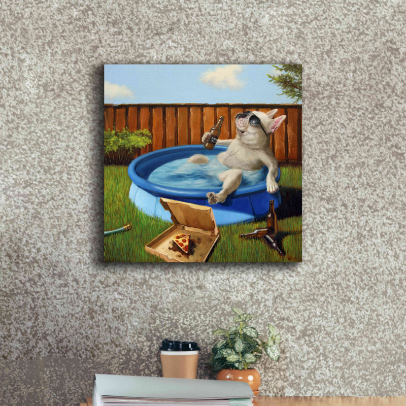 «When Humain Is Away» par Lucia Heffernan, reproduction d'art sur toile tendue, H 18 po x l 18 po x P 0,75 po