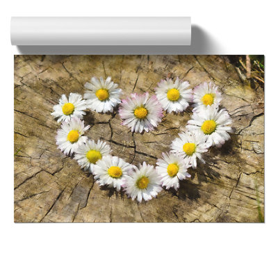 Daisy Heart Chain Painting - Frameless Print