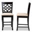 Upholstered Counter Stool with Solid Wood Frame-1195264940