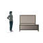 Lit tapissier standard à profil bas Crawley-489654254
