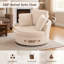 Fauteuil d'appoint rond surdimensionné avec repose-pieds et repose-tête amovible-163008156
