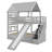 Twin Over Twin House Bunk Bed, Bed Frame With Trundle And Slide, Storage Staircase, Roof And Window Design-1931916818