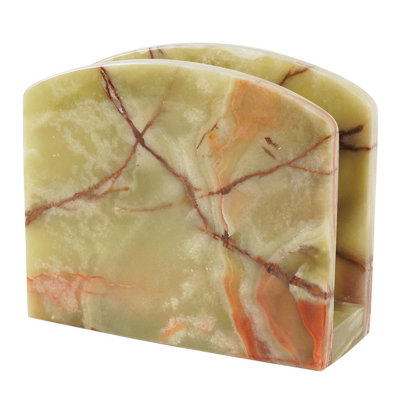Marble Napkin Holder 5.5" Inches Green Onyx Handmade Simple Modern Home & Kitchen Paper Towel Holder Countertop