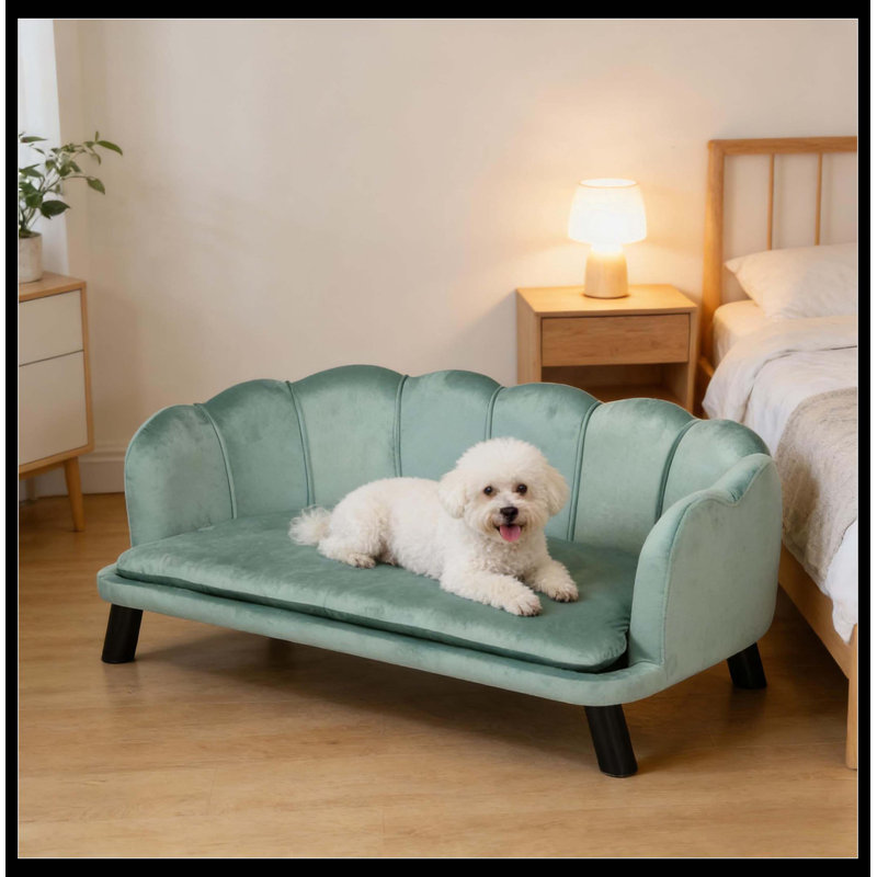 Lit pour animaux spacieux, canapé pour animaux Pearl, Vert