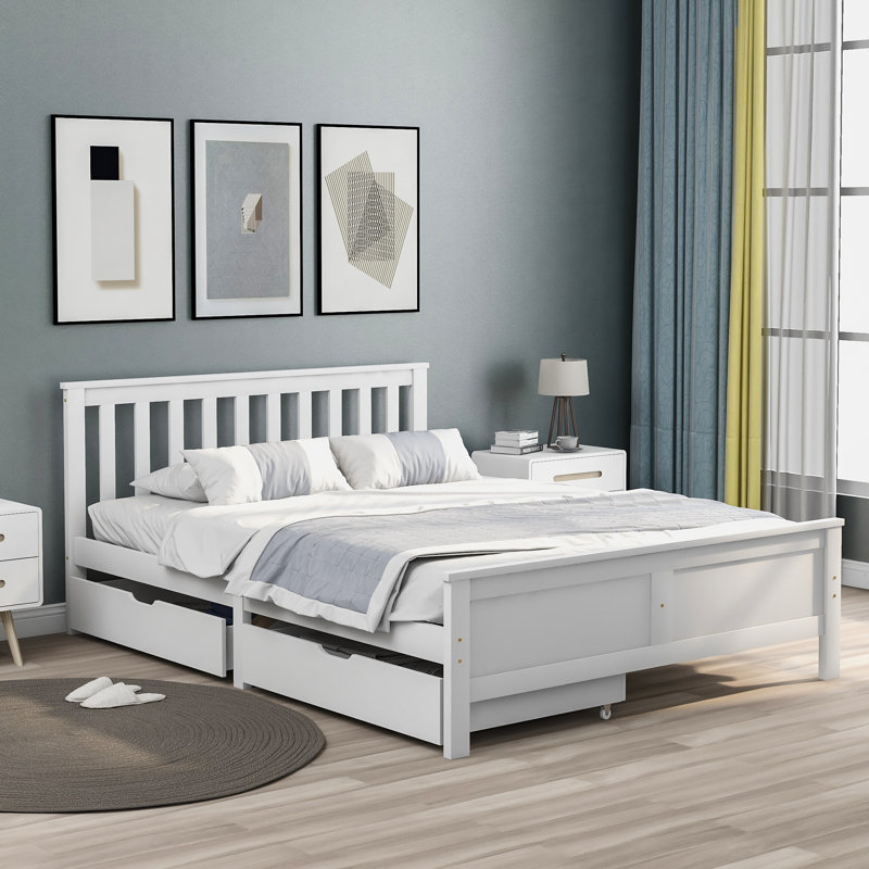 Solid Wood Bed, 135 x 190cm