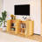 31.50'' Tall Wave Shaped TV Stand With Rattan Doors-916601775