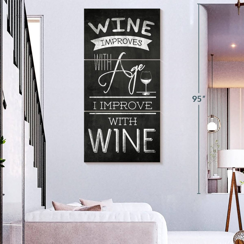 Drôle de typographie de vin, H 32 po x l 15 po