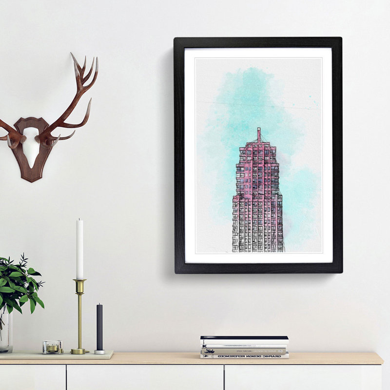 Sketching the Architecture Vol.65 - Picture Frame Drawing Print, Black Framed, 87cm H x 62cm W x 2cm D