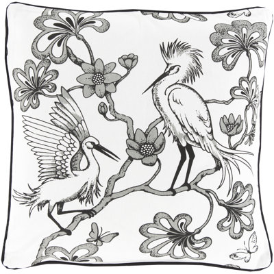 Floral Cotton Throw Pillow