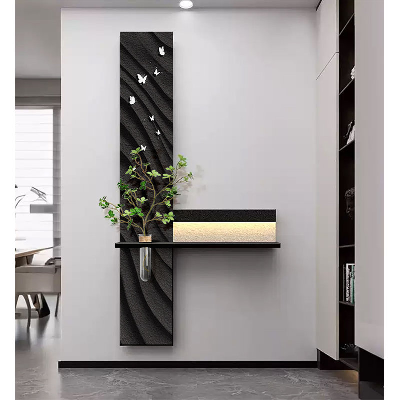 Simple Modern Hydroponic Greenery Dimensional Sandstone Wall Decoration, 47.24" H x 23.62" W x 5.91" D