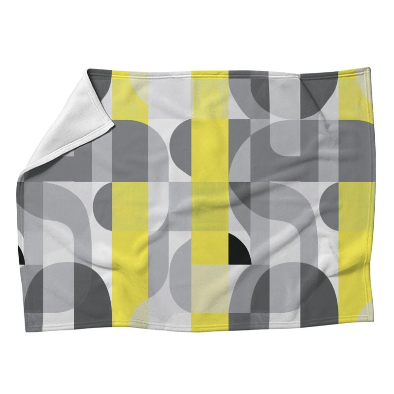 Couverture polaire à contraste géométrique, L 60 po x L 80 po