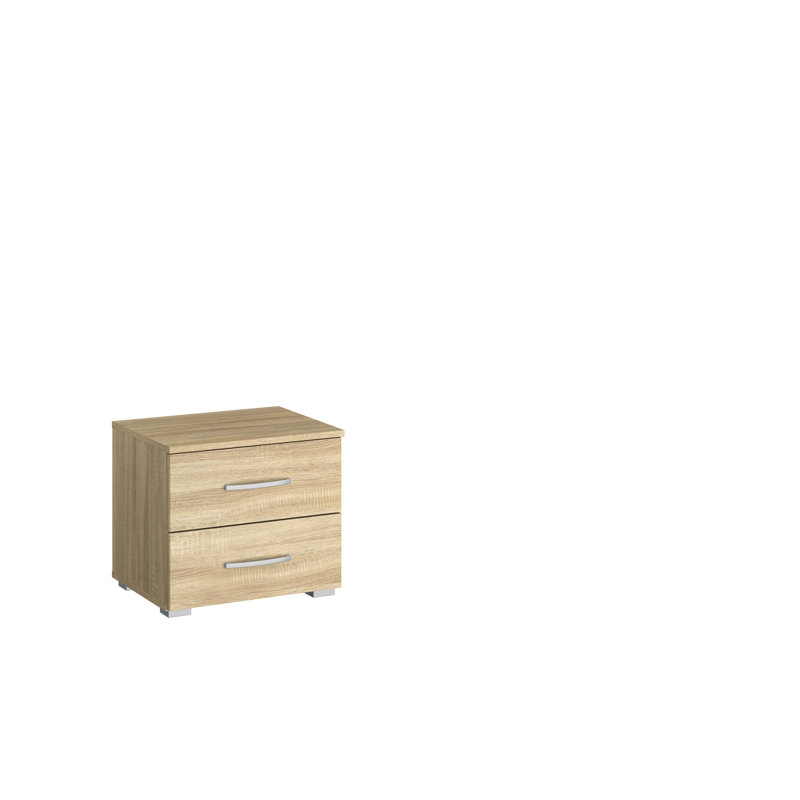 Aditio 2 Drawer Bedside Table, Sonoma oak