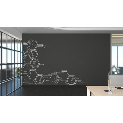 Circuit Board Wall Decal, Technology Vinyl Wall Art Decals, Company Name Decal, Office Decor, Business Wall Decal, Wall Art Office 170LU