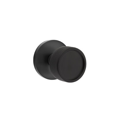 Ensemble de boutons de passage Emtek Select avec rosette à disque, tige conique et bouton moleté
