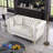 Geneveve 64.2" Velvet Rolled Arm Chesterfield Loveseat-91280500