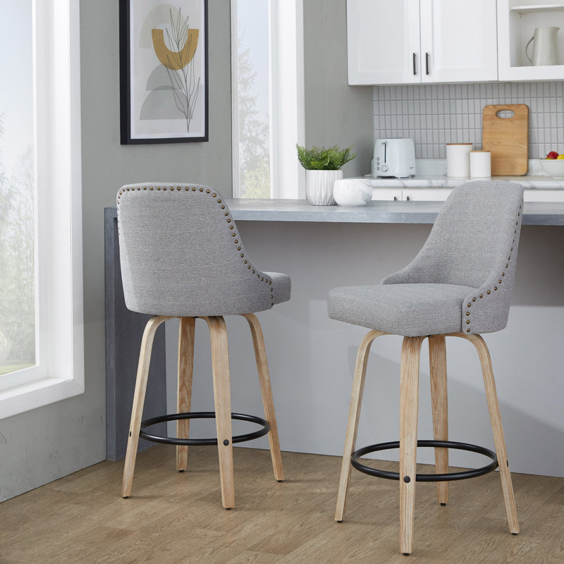 Tabouret de comptoir à hauteur fixe avec pivot
