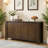 Buffet Storage Cabinet For Dining Room, Kitchen, Wood 4-Door Sideboard With 4 Compartments-115163526