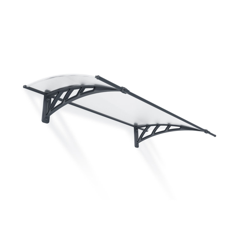 Palram - Canopia Neo 2' 9" D Polycarbonate Mist Stationary Slope Door and Window Awning