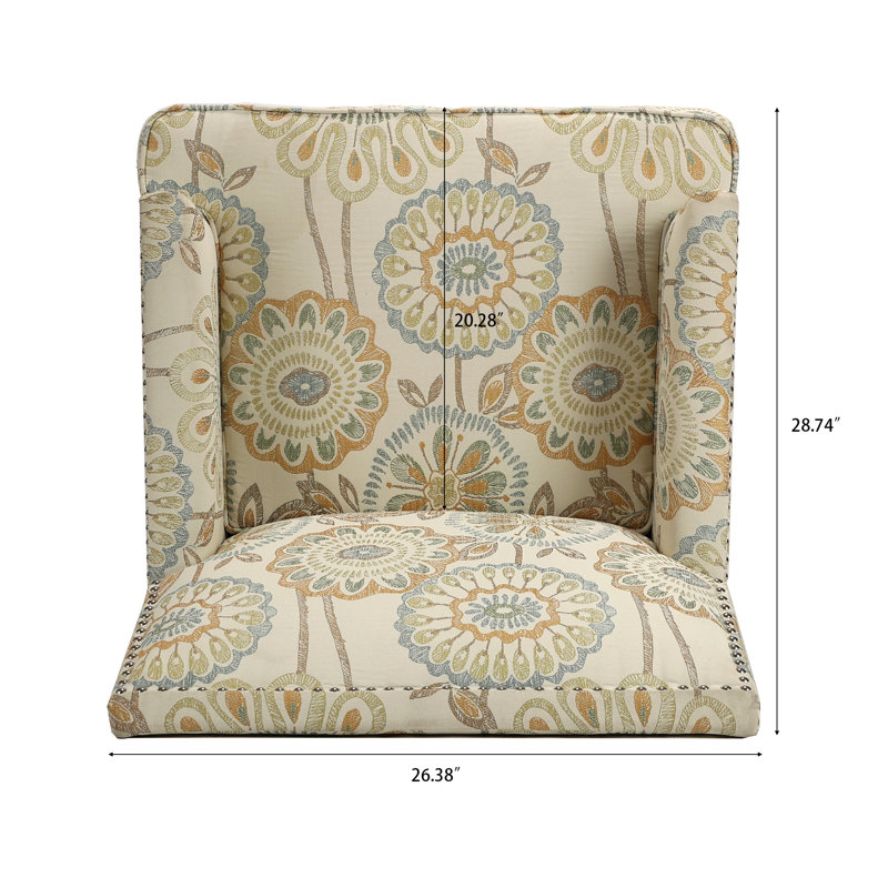 Fauteuil d'appoint 28 "avec pieds en bois