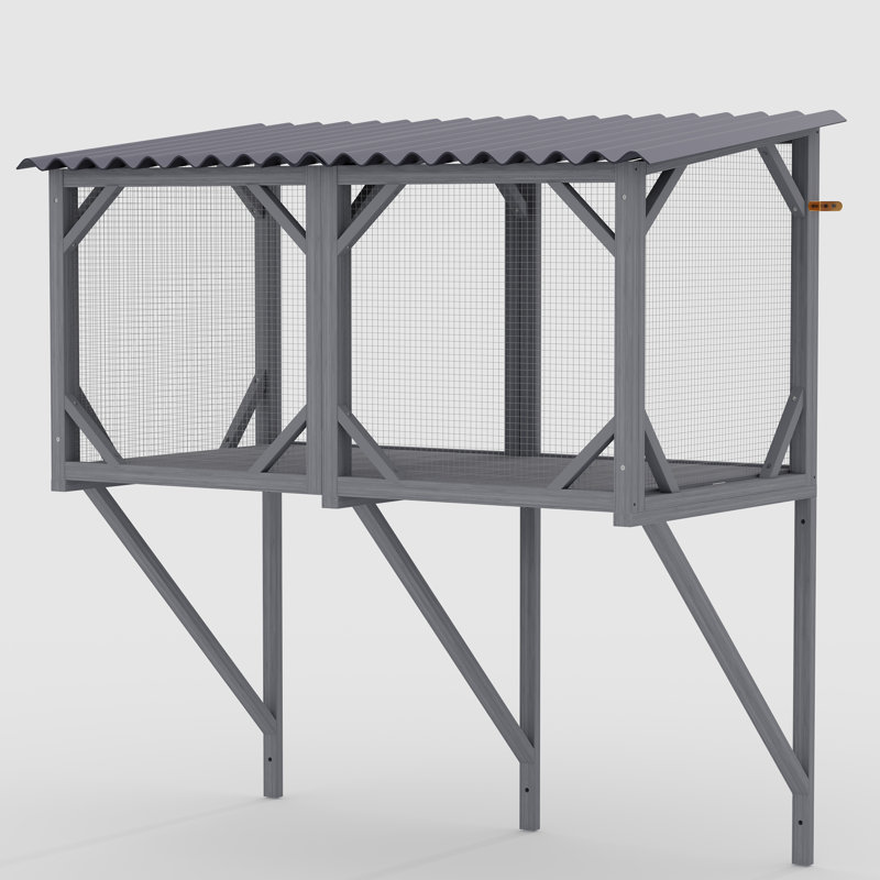 Catio, boîte de fenêtre pour animaux domestiques, Gris